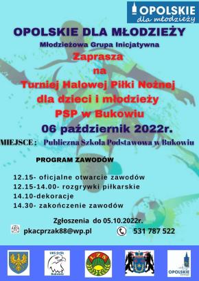 Turniej w halowej piłce nożnej - Bukowie 6.10.2022